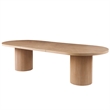 Pemberly Row Modern Light Brown Oak Wood Extendable Dining Table