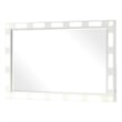 Pemberly Row Modern LED Mirror Set Made with Wood in Milky White