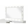 Pemberly Row Modern LED Mirror Set Made with Wood in Milky White