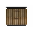 Pemberly Row Modern 5-Piece Wood King Bedroom Set in Black/Brass