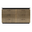 Pemberly Row Modern 5-Piece Wood King Bedroom Set in Black/Brass