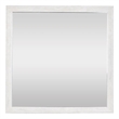 Pemberly Row Contemporary Square Mirror Made With Wood in Gray