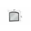 Pemberly Row Contemporary Mirror Made with Wood in Gray Finish