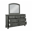 Pemberly Row Contemporary Mirror Made with Wood in Gray Finish