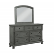 Pemberly Row Contemporary Mirror Made with Wood in Gray Finish