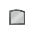 Pemberly Row Contemporary Mirror Made with Wood in Gray Finish