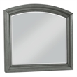 Pemberly Row Contemporary Mirror Made with Wood in Gray Finish