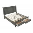 Pemberly Row Contemporary King Bed Made with Wood in Gray Finish