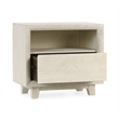 Pemberly Row Contemporary 1-Drawer Mango Wood Nightstand in Sand