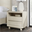 Pemberly Row Contemporary 2-Drawer Mango Wood Nightstand in Sand