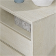 Pemberly Row Contemporary 2-Drawer Mango Wood Nightstand in Sand