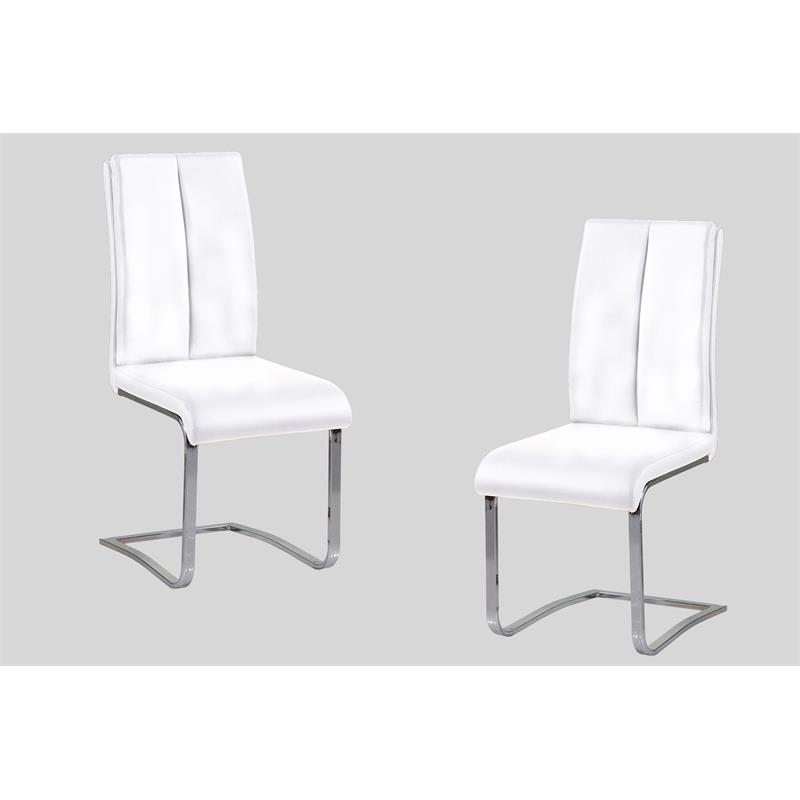 Pemberly Row Contemporary 5-piece Solid Wood Dining Set in White
