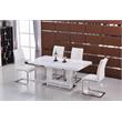 Pemberly Row Contemporary 5-piece Solid Wood Dining Set in White