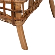 Pemberly Row Modern Bohemian Rattan Arm Chair in Natural Brown