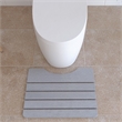 Pemberly Row Modern Diatomite Stone Toilet Contour Mat in Gray