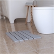 Pemberly Row Modern Diatomite Stone Toilet Contour Mat in Gray