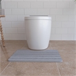 Pemberly Row Modern Diatomite Stone Toilet Contour Mat in Gray
