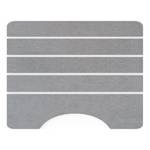 Pemberly Row Modern Diatomite Stone Toilet Contour Mat in Gray