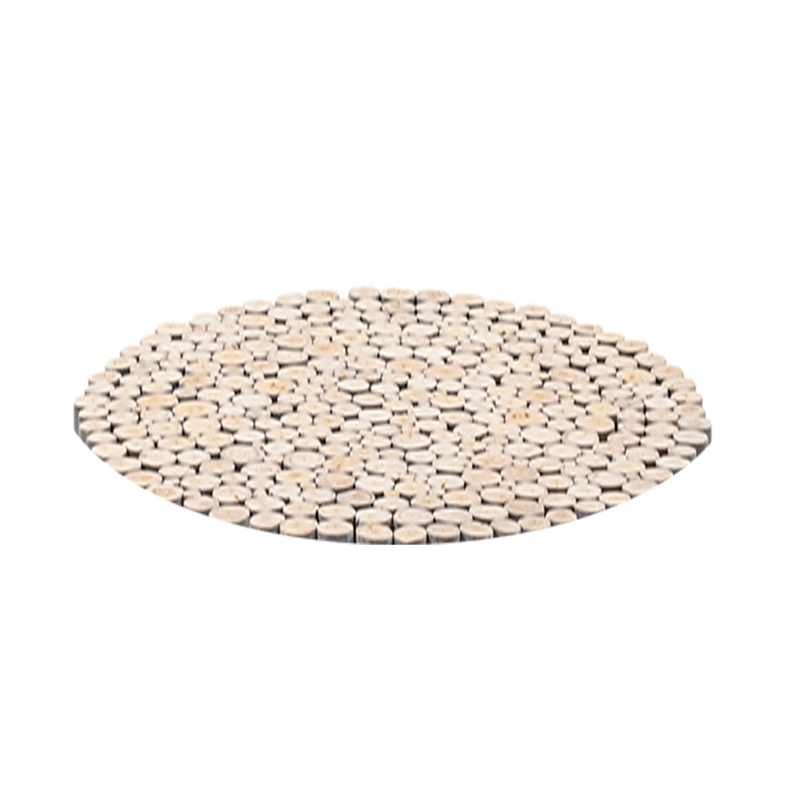 Pemberly Row Contemporary Jungle Wood Coffee Table in Gray Color