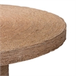 Pemberly Row Round Seagrass & Wood Dining Table in Natural Brown