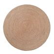 Pemberly Row Round Seagrass & Wood Dining Table in Natural Brown