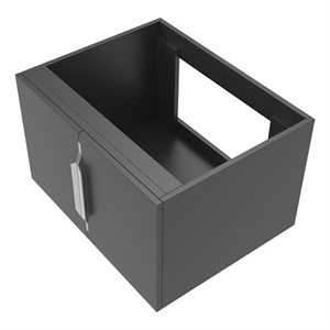 Pemberly Row 24&quot Wood Floating Vanity Base with Drawers in Black