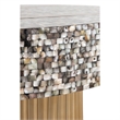 Pemberly Row Modern Coffee Table of Stainless Steel in Gold Color