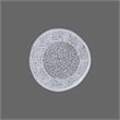 Pemberly Row Round Coffee Table Made with Aluminum in White Color
