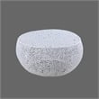 Pemberly Row Round Coffee Table Made with Aluminum in White Color