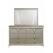 Pemberly Row Modern King 4PC Bedroom Set Made with Wood in Silver