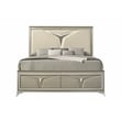 Pemberly Row Modern King 4PC Bedroom Set Made with Wood in Silver