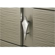 Pemberly Row Modern King 4PC Bedroom Set Made with Wood in Silver
