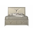 Pemberly Row Modern King 5PC Bedroom Set Made with Wood in Silver