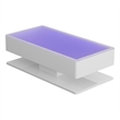 Pemberly Row Coffee Table with LED Lights Made with Wood in White