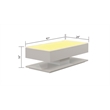 Pemberly Row Coffee Table with LED Lights Made with Wood in White