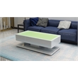 Pemberly Row Coffee Table with LED Lights Made with Wood in White