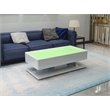 Pemberly Row Coffee Table with LED Lights Made with Wood in White