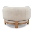 Pemberly Row Upholstered Traditional Fabric Accent Chair in Cream