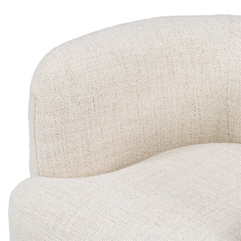 Pemberly Row Upholstered Traditional Fabric Accent Chair in Cream