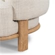 Pemberly Row Upholstered Traditional Fabric Accent Chair in Cream