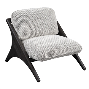 Pemberly Row Gray Accent Chair with Dimensional Fabric Upholstery
