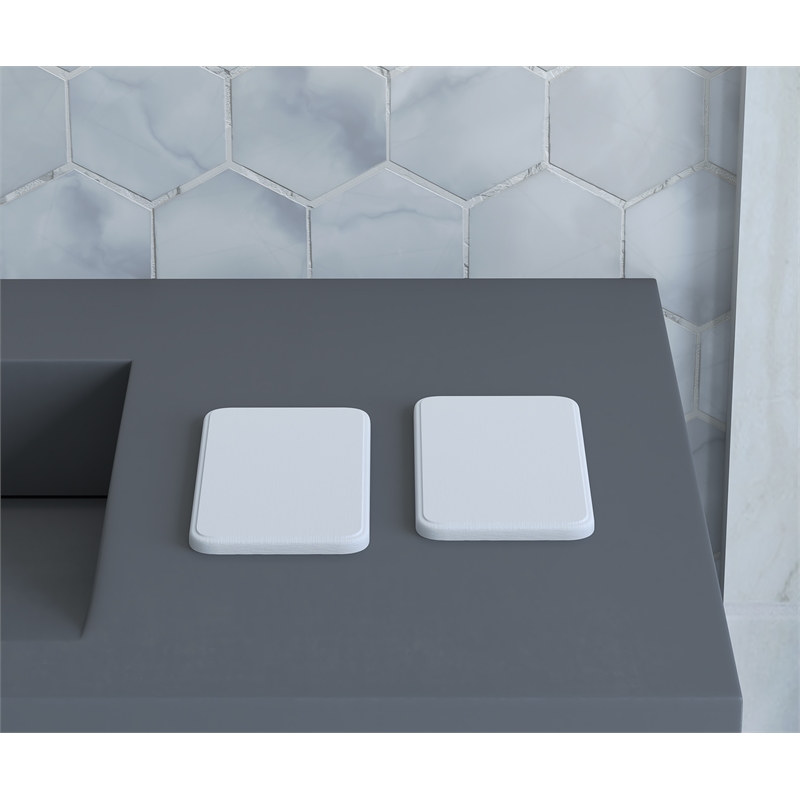 Pemberly Row Quick Dry Absorbent Diatomite Stone Soap Dish in White