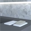 Pemberly Row Quick Dry Absorbent Diatomite Stone Soap Dish in White