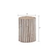 Pemberly Row Contemporary Jungle Wood End Table in White Wash Color