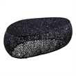 Pemberly Row Oval Shape Coffee Table Made with Aluminum in Black Color