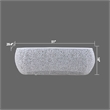 Pemberly Row Oval Shape Coffee Table Made with Aluminum in White Color