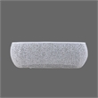 Pemberly Row Oval Shape Coffee Table Made with Aluminum in White Color