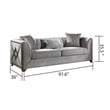 Pemberly Row Modern 2 PC Living room Set Made with Wood in Cream Color