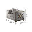 Pemberly Row Modern 3 PC Living room Set Made with Wood in Cream Color