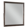 Pemberly Row Mirror Modern Square Made With Wood Frame in Walnut Color